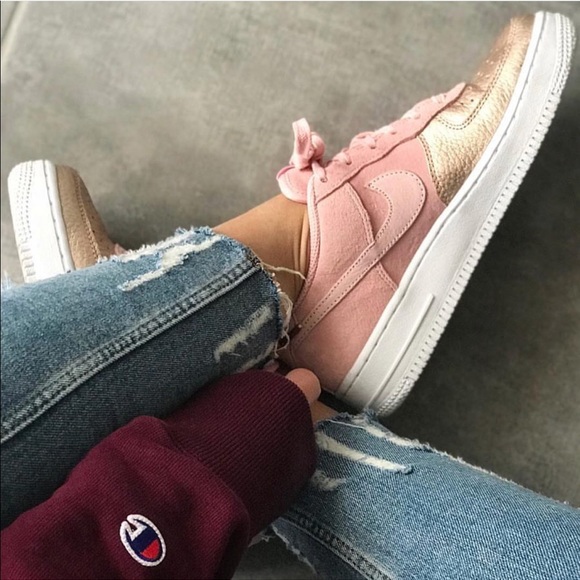 Nike Shoes - NWT Nike Air Force 1 Rare Pink/Gold!